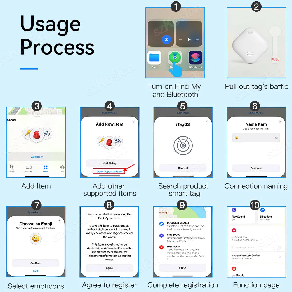 Mini GPS Tracker Smart Tag | iOS Find My Compatible Anti-Lost Locator