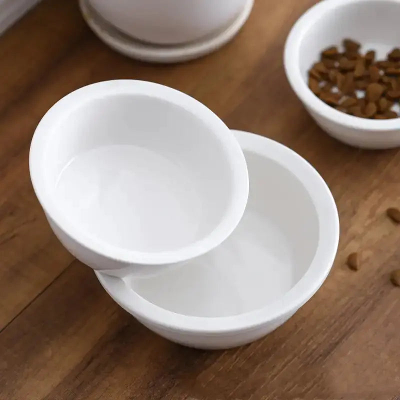 Ceramic Double Pet Bowl | Cat & Dog Feeding Dish