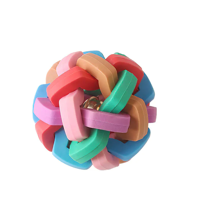 Colorful Bite Resistant Bell Ball Toy for Pets | Interactive Fun