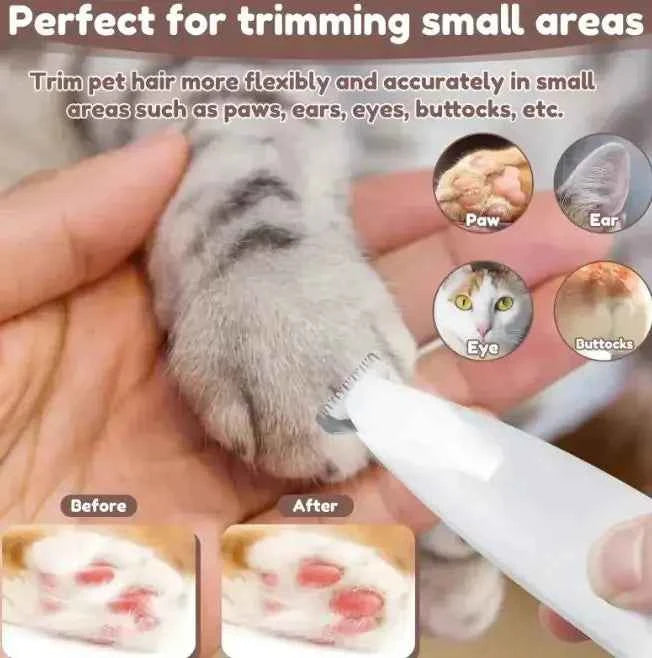 Pet Paw Trimmer - Safe Dog & Cat Nail Groomer with LED Light