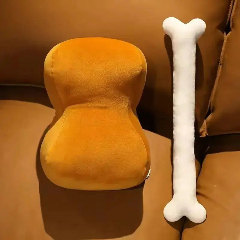 Cuddly Meat Bone Pillow Fluffy Friends