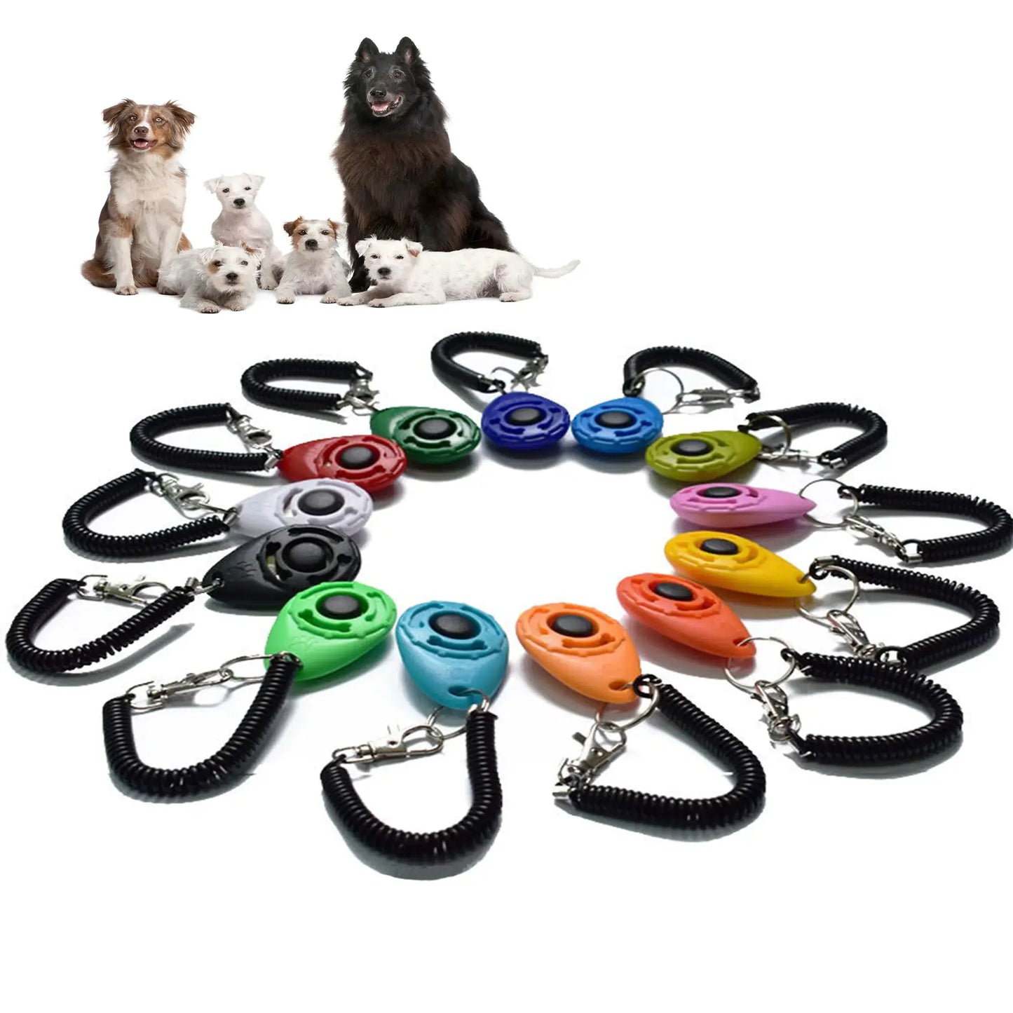 Adjustable Dog Training Clicker with Keychain Strap | Pet Training Tool
