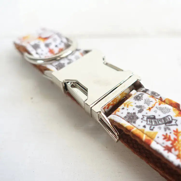 Handmade Golden Christmas Dog Collar by MUTTCO Fluffy Friends