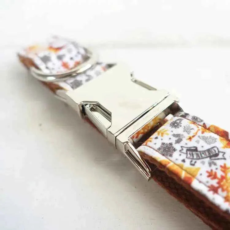 Handmade Golden Christmas Dog Collar | MUTTCO Festive Accessory