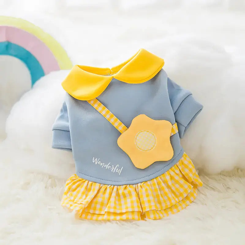 Cute Cartoon Pet Clothes for Autumn and Winter Fluffy Friends