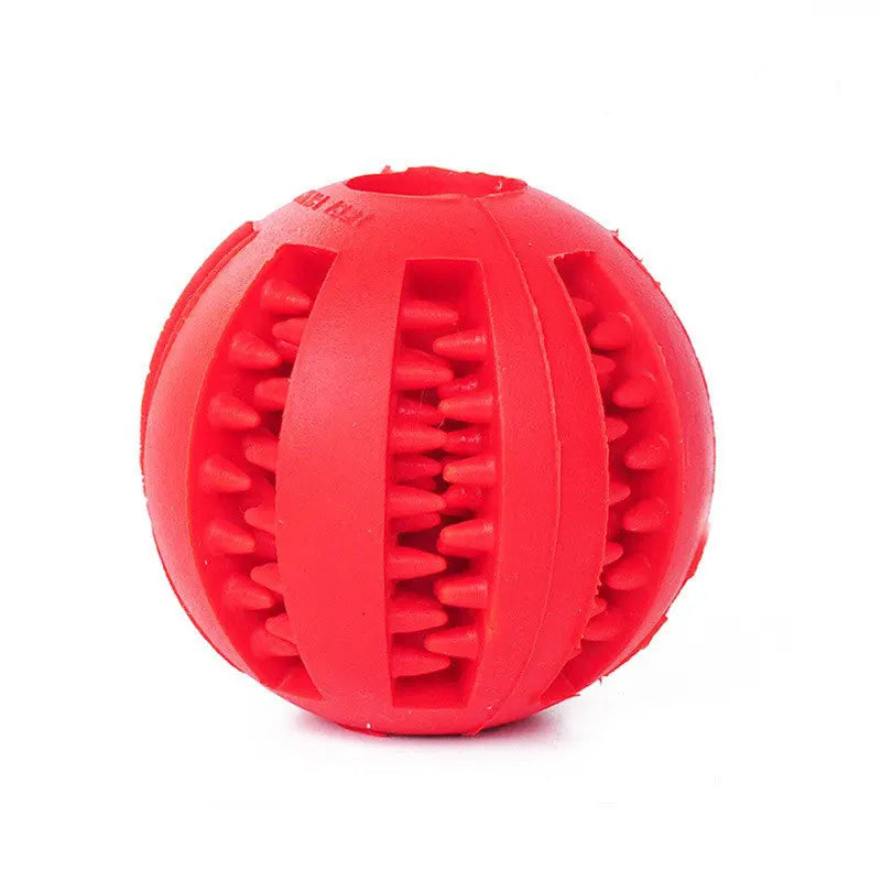 Nontoxic Bite Resistant Dog Toy Ball | Treat Feeder and Tooth Cleaning Ball
