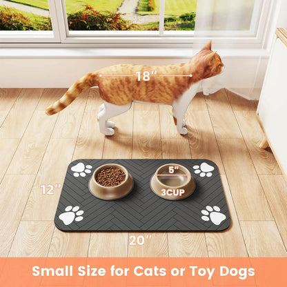 Absorbent Pet Feeding Mat | Waterproof Dog & Cat Placemat