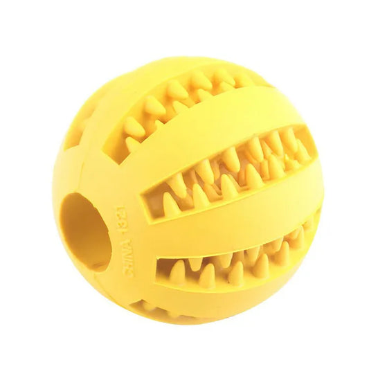 Nontoxic Bite Resistant Dog Toy Ball | Treat Feeder and Tooth Cleaning Ball