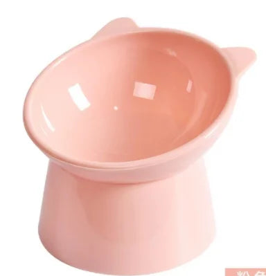 Pet feeding bowl Diagonal neck guard