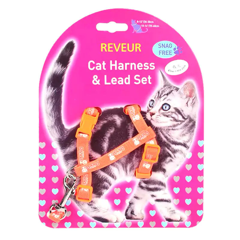 Reflective Cat Chest Strap for Night Safety | Adjustable Pet Harness