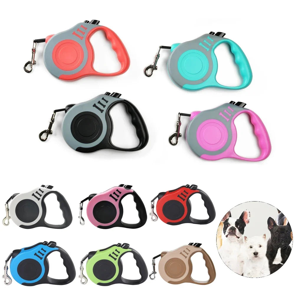 Durable Nylon Dog Leash | 3m & 5m Retractable for All Pets