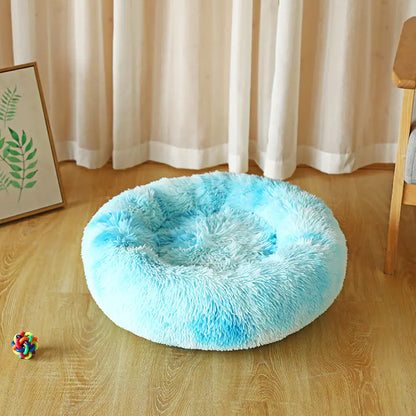 Round Plush Dog Beds for Small Dogs and Puppies | Cozy Pet Bed