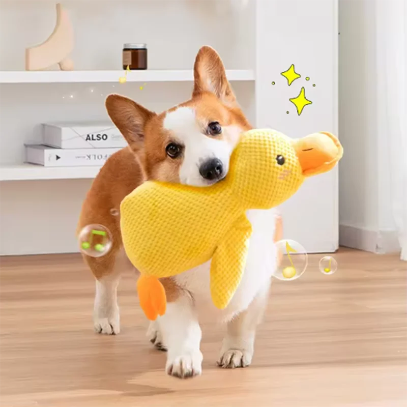 Stomping Duck Dog Toy | Bite Resistant Plush Toy for Teeth Cleaning and Play