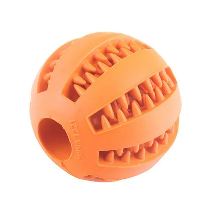 Nontoxic Bite Resistant Dog Toy Ball | Treat Feeder and Tooth Cleaning Ball