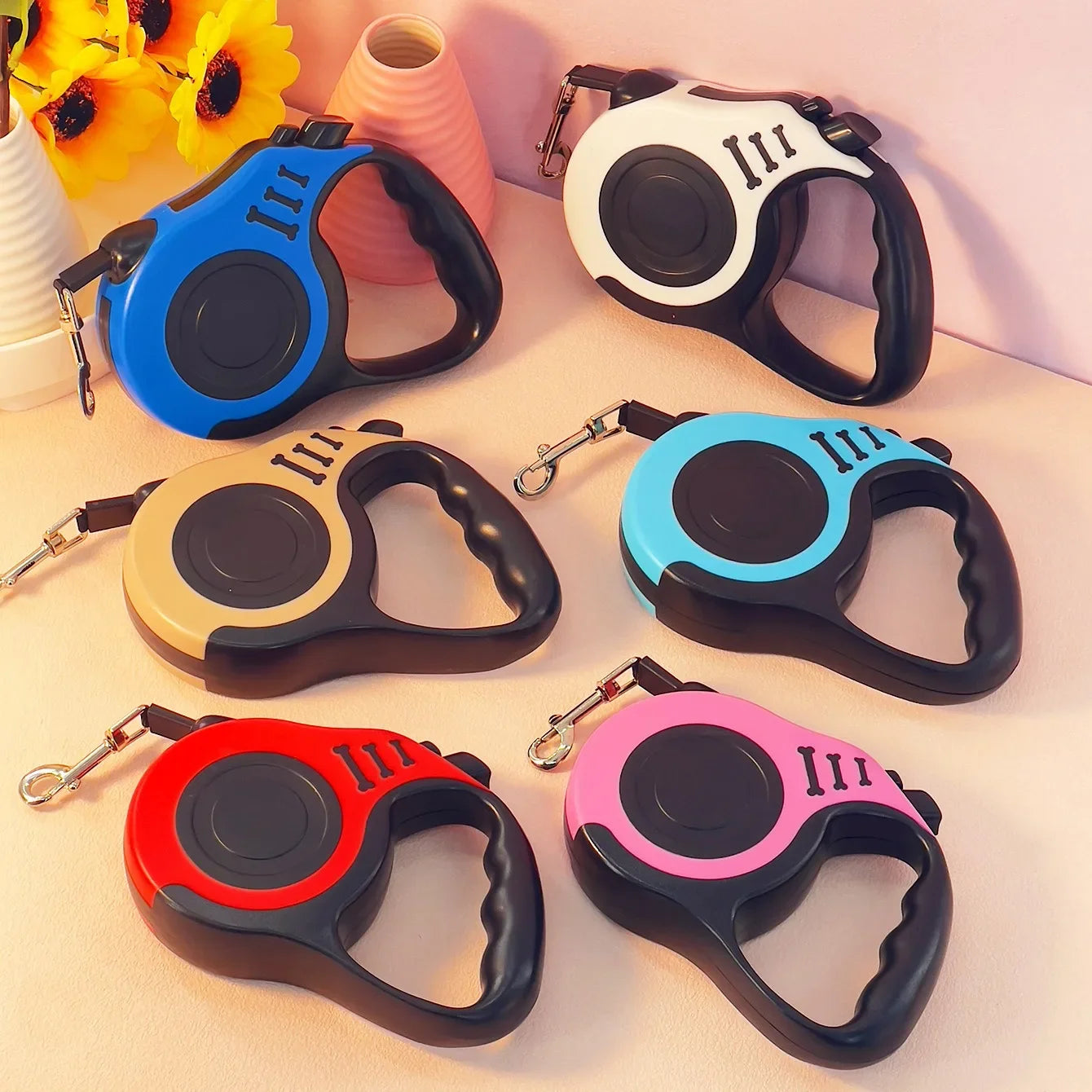 Durable Nylon Dog Leash | 3m & 5m Retractable for All Pets