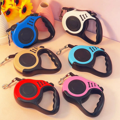 Durable Nylon Dog Leash | 3m & 5m Retractable for All Pets