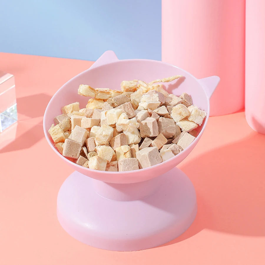 Pet feeding bowl Diagonal neck guard