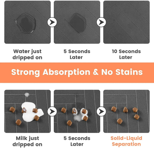 Absorbent Pet Feeding Mat | Waterproof Dog & Cat Placemat