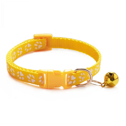 Color Printed Pet Bell Collar | Multi-Color Cat and Puppy Collar
