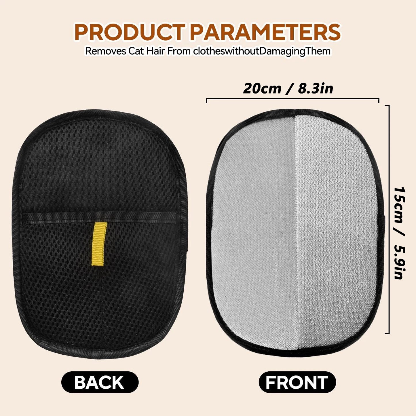 Reusable Pet Hair Removal Gloves | Double-Sided Grooming Tool