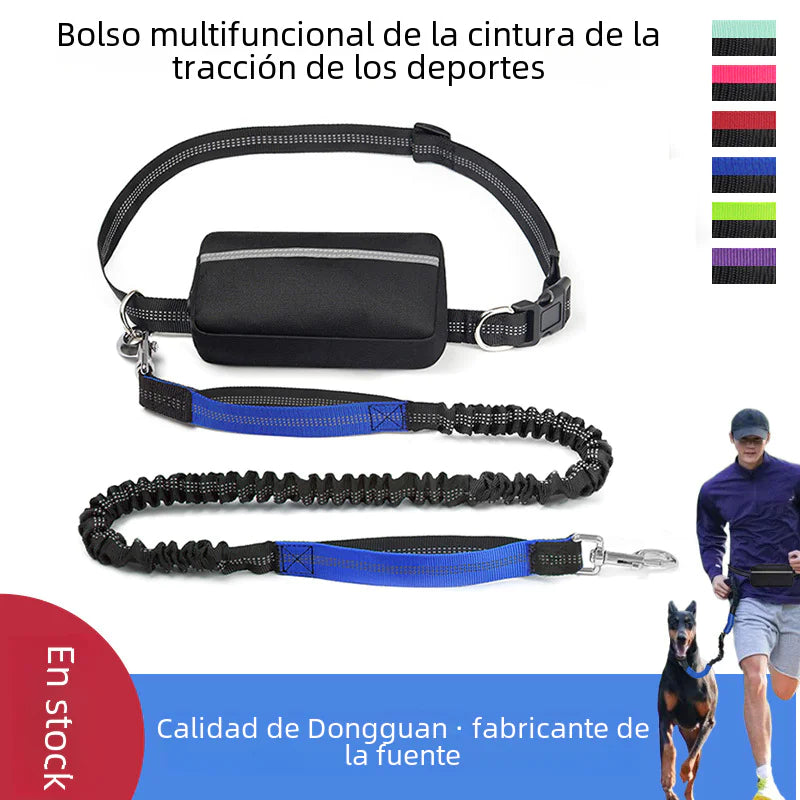 Cross-Border Amazon Pet Running Waist Bag with Leash