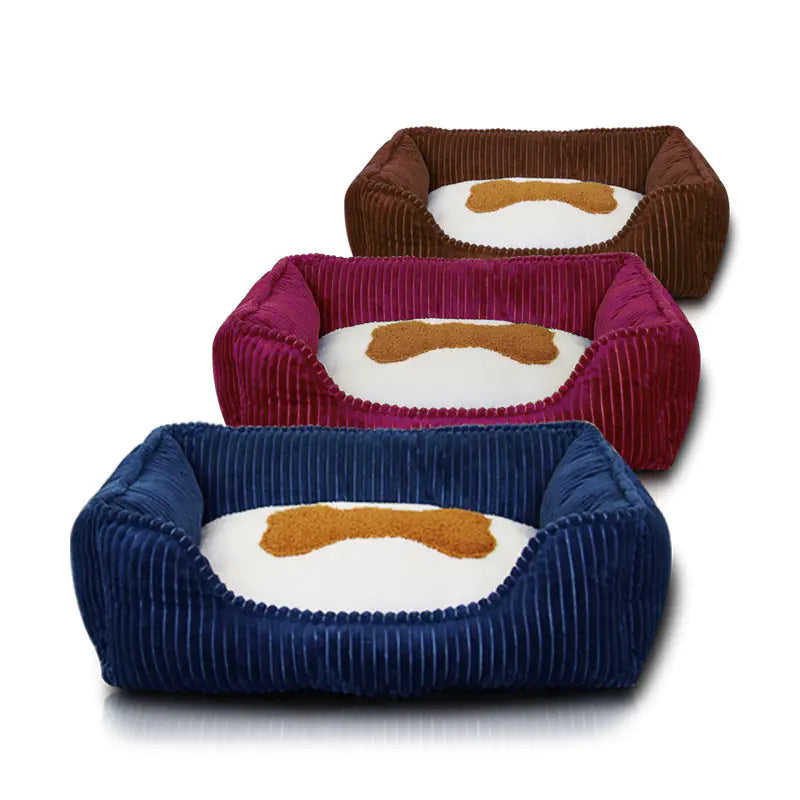 Washable Square Winter Pet Bed for Deep Sleep | Cozy Comfort