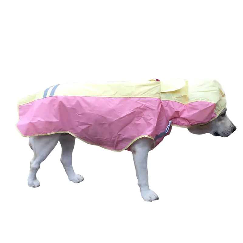 Big Dog Raincoat with Reflective Strips for Pets | Waterproof Jacket