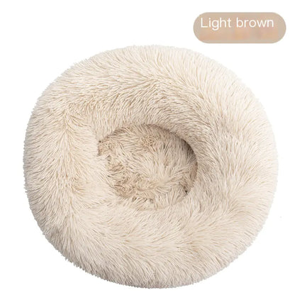 Round Plush Dog Beds for Small Dogs and Puppies | Cozy Pet Bed