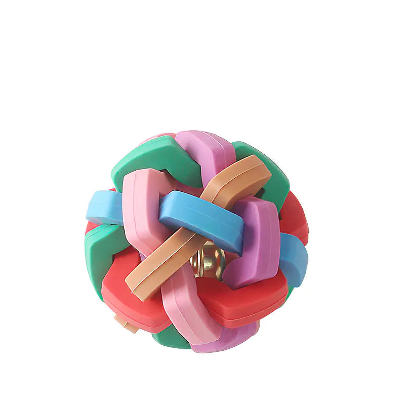Colorful Bite Resistant Bell Ball Toy for Pets | Interactive Fun
