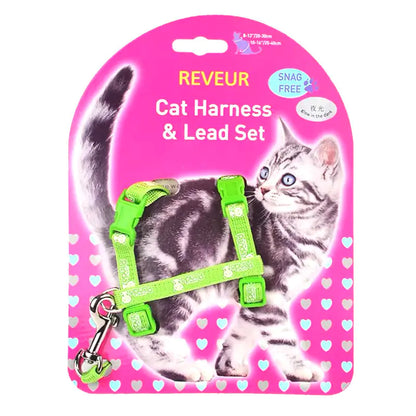 Reflective Cat Chest Strap for Night Safety | Adjustable Pet Harness