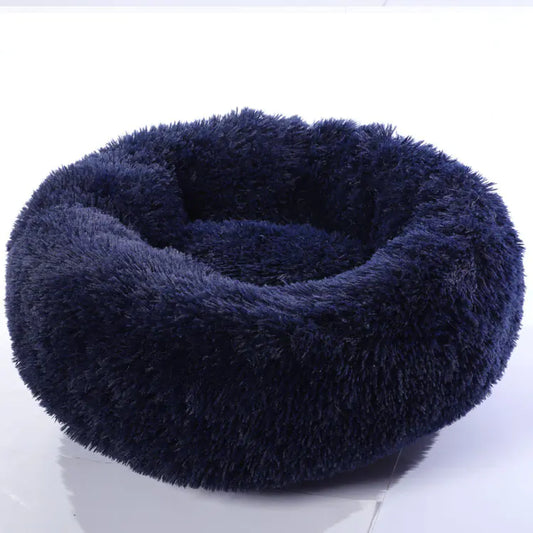 Round Plush Dog Beds for Small Dogs and Puppies | Cozy Pet Bed