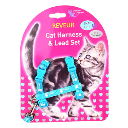 Reflective Cat Chest Strap for Night Safety | Adjustable Pet Harness