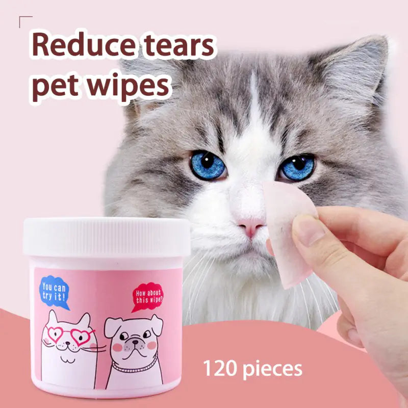 Pet Eye Cleaning Wipes - 120 Pieces Non-woven | Gentle Eye Care