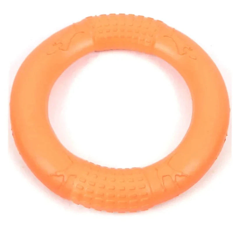 Orange Dog Training Ring Puller | Durable EVA Flying Disk Toy