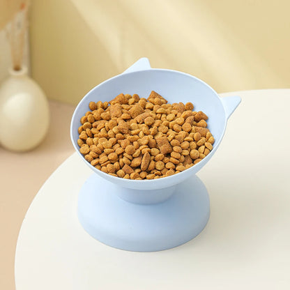 Pet feeding bowl Diagonal neck guard