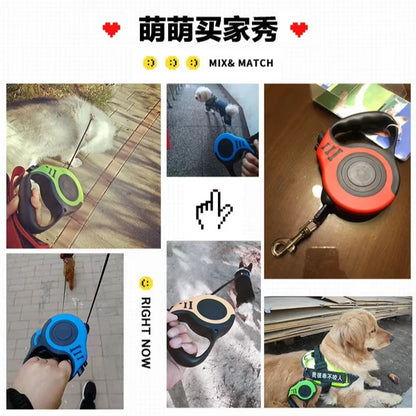 Durable Nylon Dog Leash | 3m & 5m Retractable for All Pets