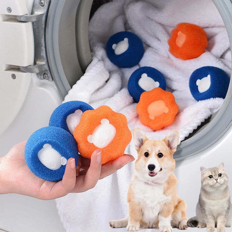 Reusable Pet Hair Remover Balls | Cat & Dog Fur Lint Catcher