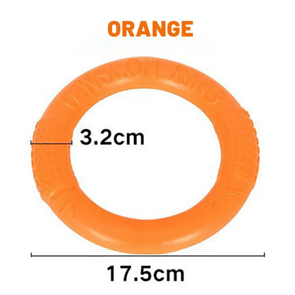 Orange Dog Training Ring Puller | Durable EVA Flying Disk Toy