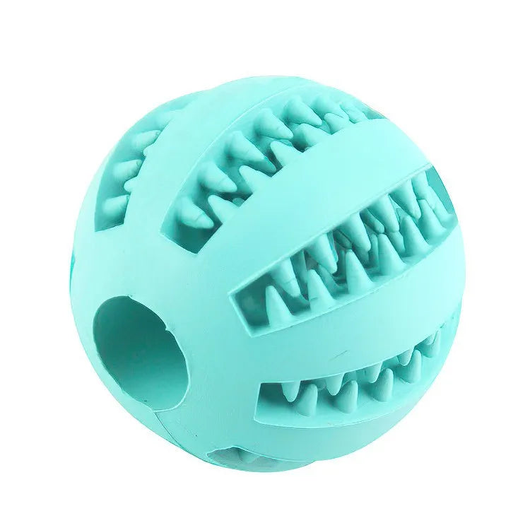 Nontoxic Bite Resistant Dog Toy Ball | Treat Feeder and Tooth Cleaning Ball