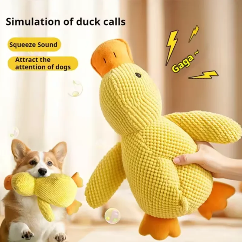 Stomping Duck Dog Toy | Bite Resistant Plush Toy for Teeth Cleaning and Play
