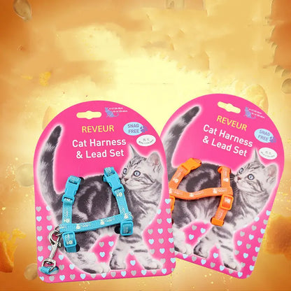 Reflective Cat Chest Strap for Night Safety | Adjustable Pet Harness