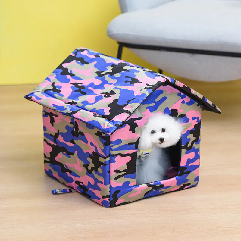 Waterproof Oxford Cloth Outdoor Cat and Dog Kennel | Durable Pet Shelter