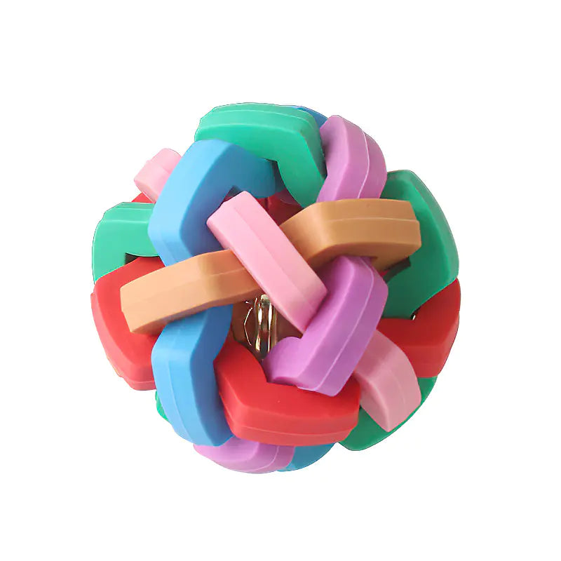 Colorful Bite Resistant Bell Ball Toy for Pets | Interactive Fun