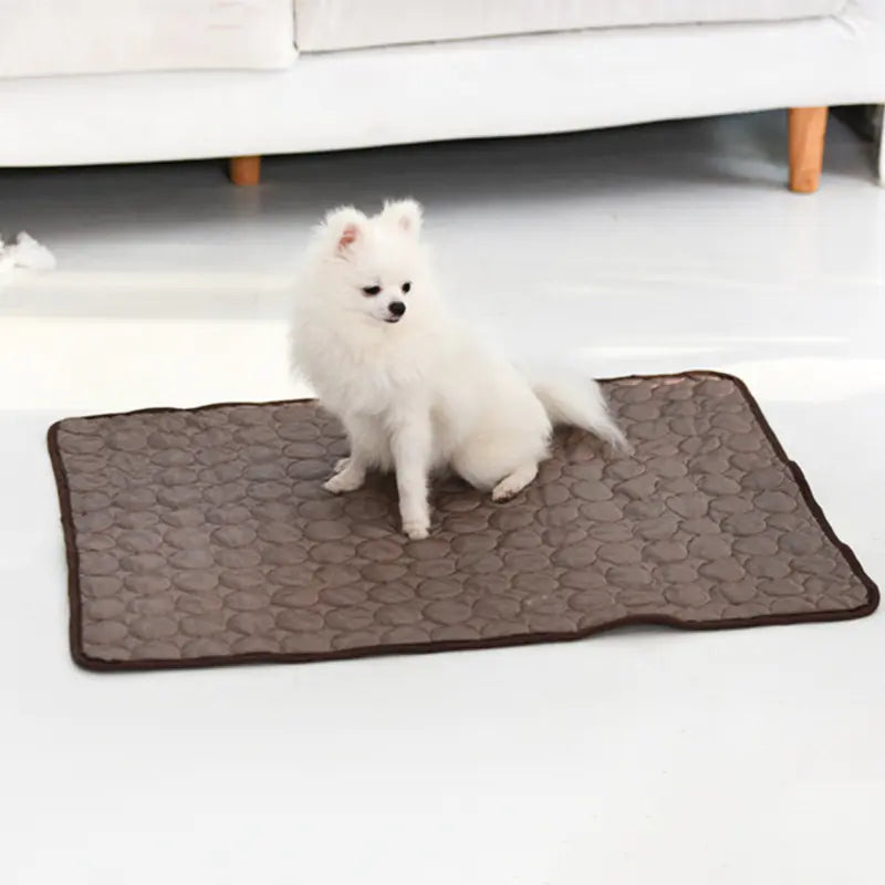 Cooling Ice Silk Mat for Summer Pet Comfort | Breathable Pet Mat