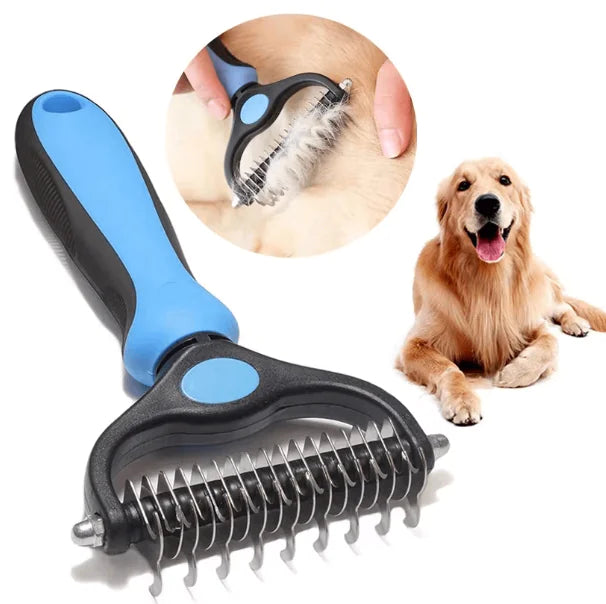 Professional Double-Sided Pet Grooming Brush | Detangling Comb
