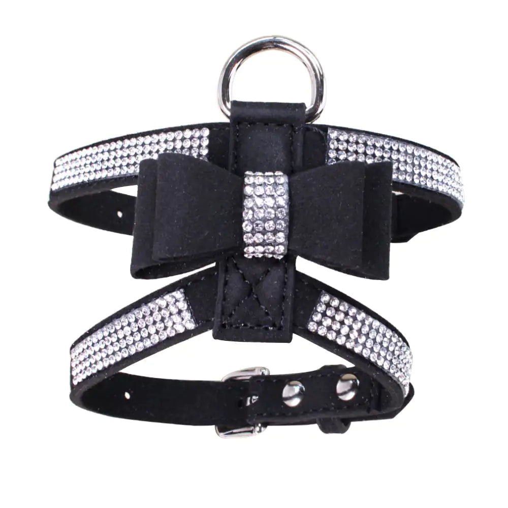 Rhinestone Anti-Strike Pet Chest Strap and Leash | Stylish Pet Control