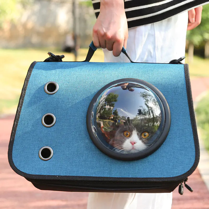 Foldable Cat Backpack with Breathable Mesh Design | Portable Pet Carrier